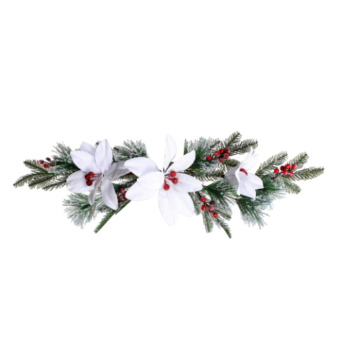 POINSETIA DOOR HNGR WHT 72CM .