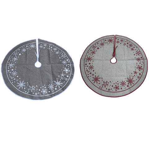 XMAS LINEN TREE SKIRT 100CM .