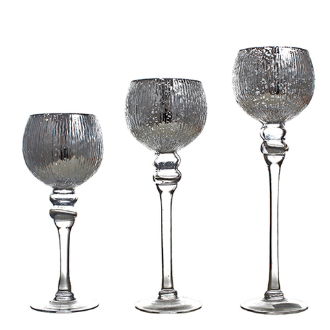 SINGLE SILVER CANDLE HOLDER