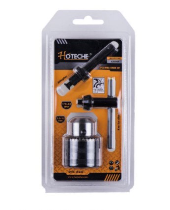 3PCS DRILL CHUCK W/ KEY&ADAPTER