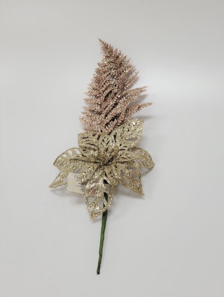 POINSETTA PICK W/FERN