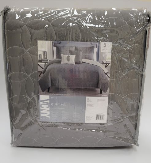 5PC QUILT SET QUN Chrcal/Vanill