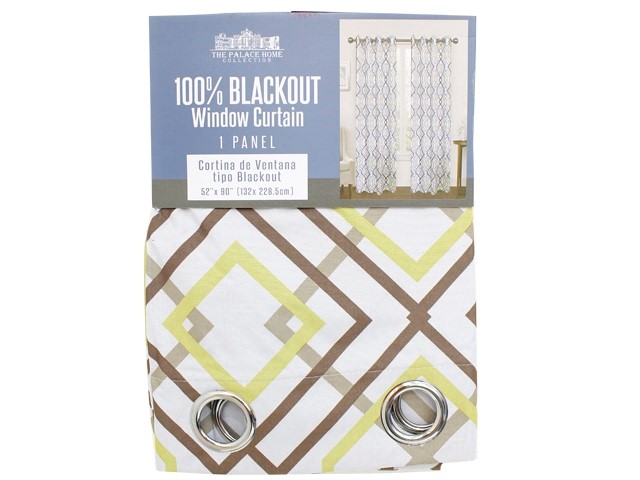 1PC GOLD/GREY MICRO WNDW CURTN