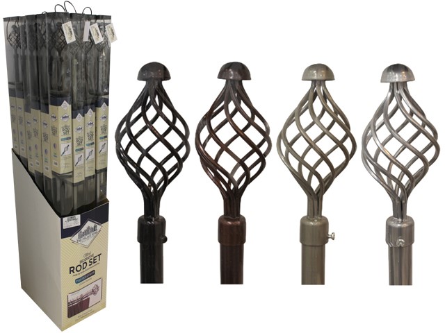 METAL CURTAIN ROD W/ PDQ