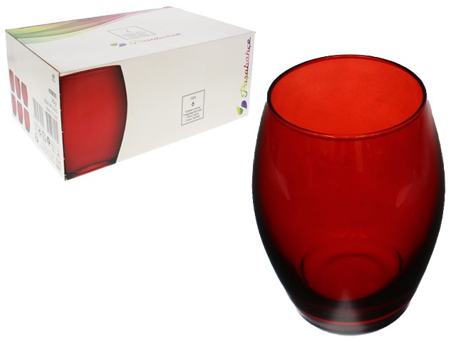 CLEAR/RED TUMBLER