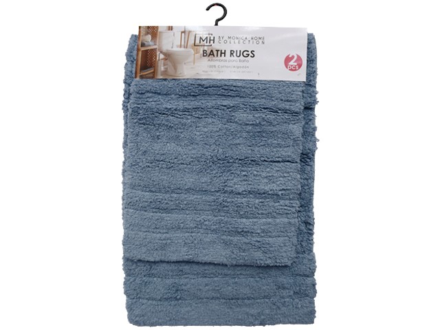 BLUE BATHRUGS 2PCS SET