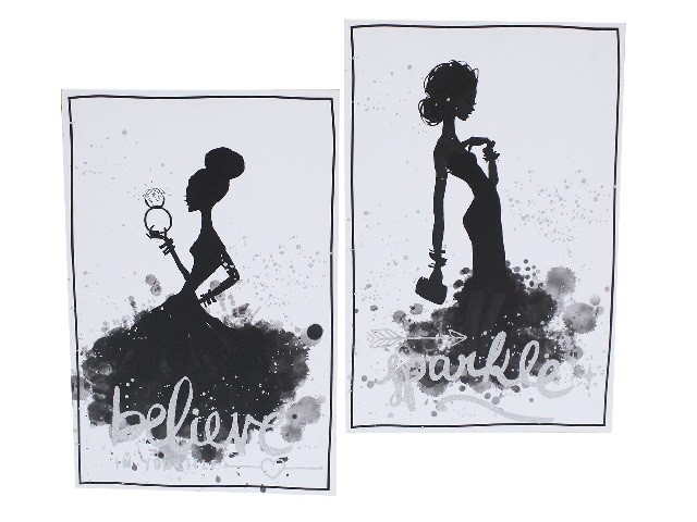 CANVAS PRINT W/GLITR 40X60X1.8CM