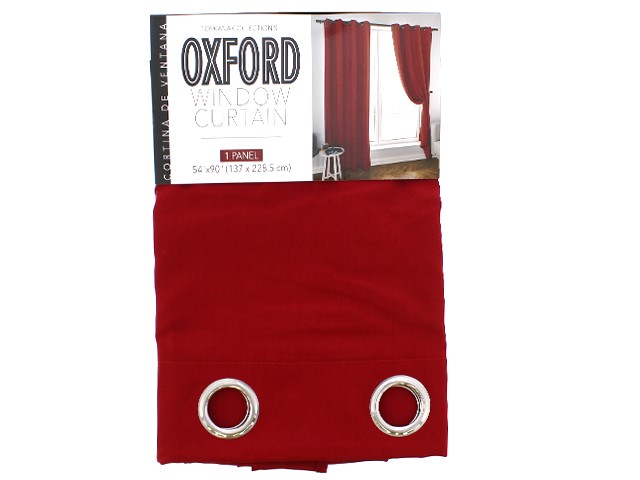 RED 54X90 WINDW CURTAIN