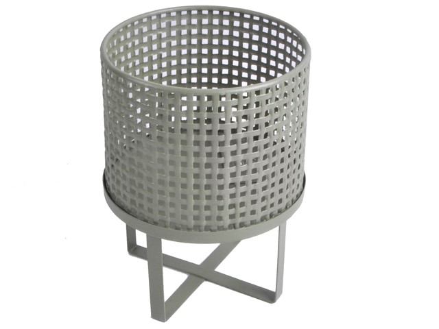 GRN FLWR POT W/IRON RACK