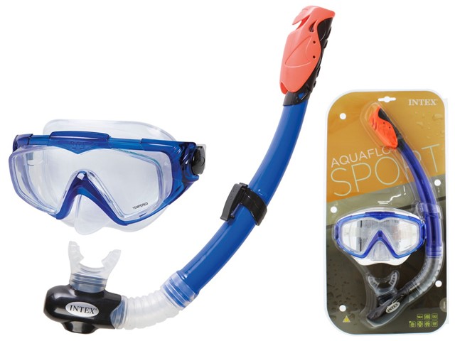 BLUE/BLK SILICNE SPORT SWIM SET