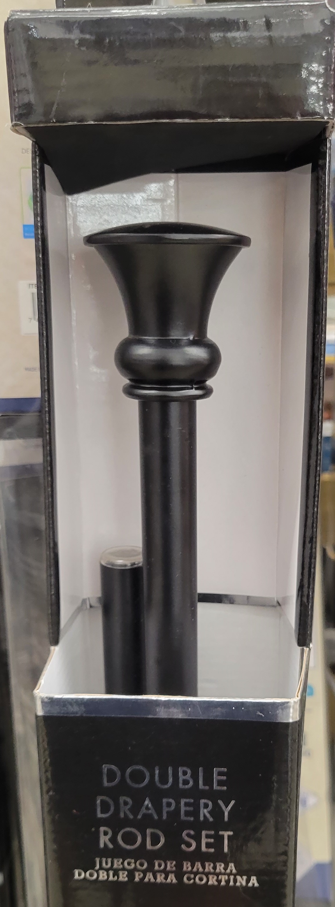 EGYPTIAN DBLE ROD SET 48X86 BLK