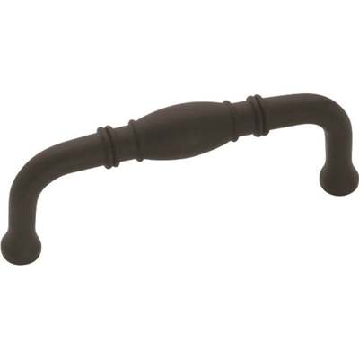 3" FLAT BLACK CENTER PULL