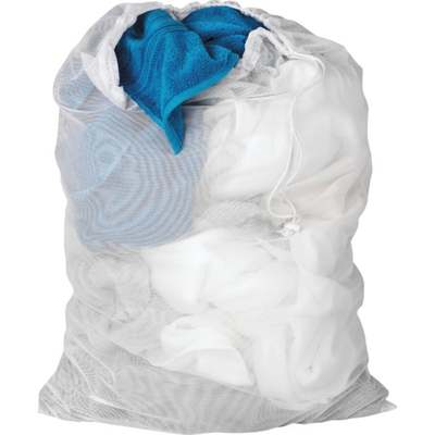 WHT MESH LAUNDRY BAG