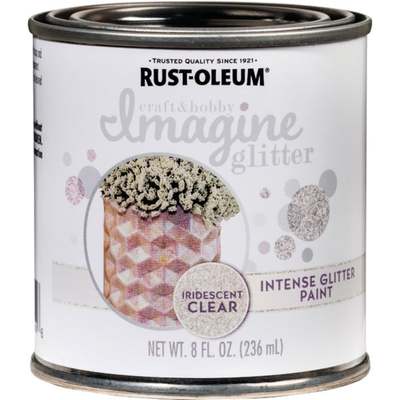 8OZ CLEAR GLITTER PAINT