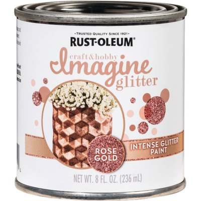 8OZ ROSE GOLD GLITTER PAINT