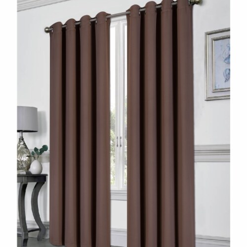 54X84 TESSA CHOCO B/OUT CURTAIN