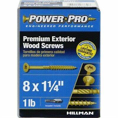 1LB 8X1-1/4 WOOD SCREW