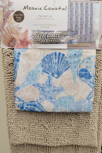 MOSAIC COASTAL BATH 15PC SET