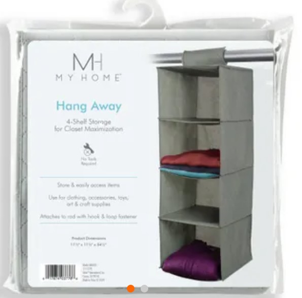 4 COMP HANG SHELF ORGANIZER