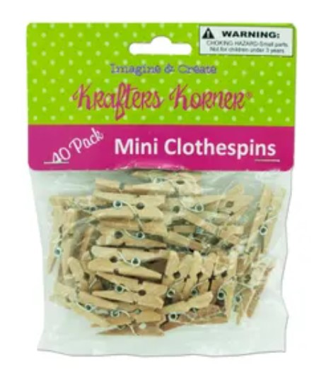 MINIATURE CRAFT CLOTHESPINS