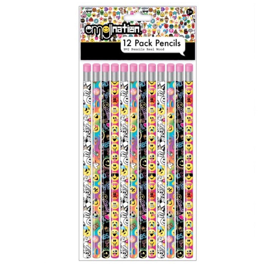 EMOJINATION PENCILS 12PK