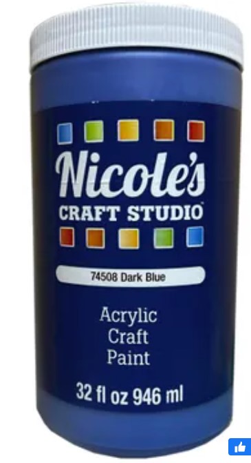 32 OZ CRAFT PAINT DARK BLUE