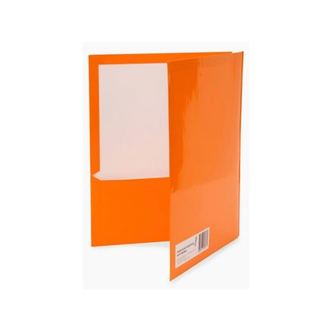 10PK TWIN PKT ORANG FOLDER