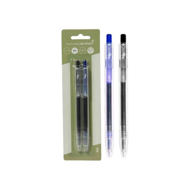 ECO RETRACT GEL PEN BLK/BLU 2PK
