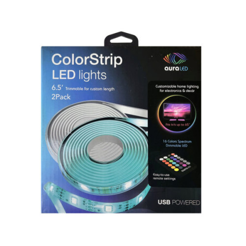 6.5' 2PK COLOR STRIP LED LIGHT