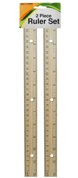 WOODEN RULER SET