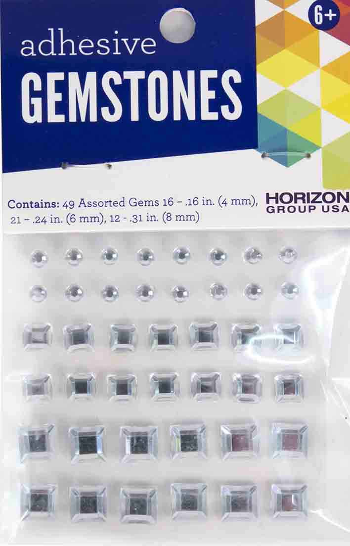 49PK ADHSV SQUARE GEMSTONES