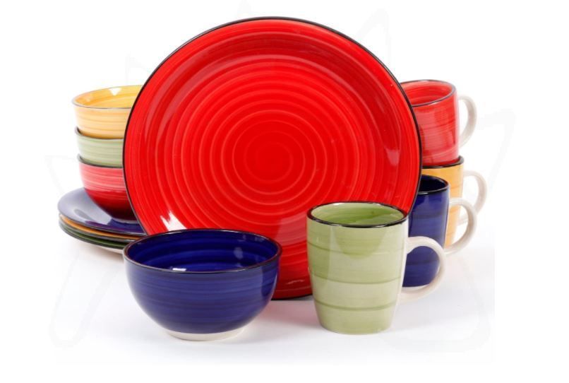 DINNERWARE ASST COLOR 12PC SET