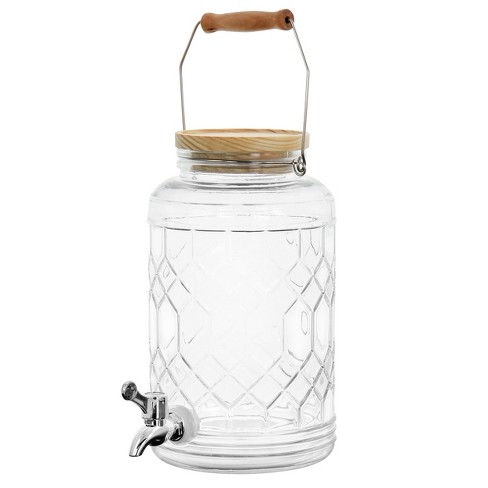 DRINK DISPENSER WOOD LID 0.95GL