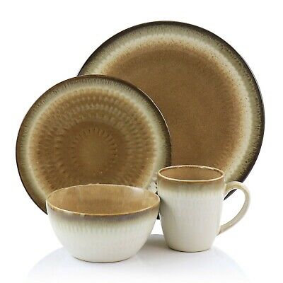 CERAMIC DINNERWARE BRN 16PC SET