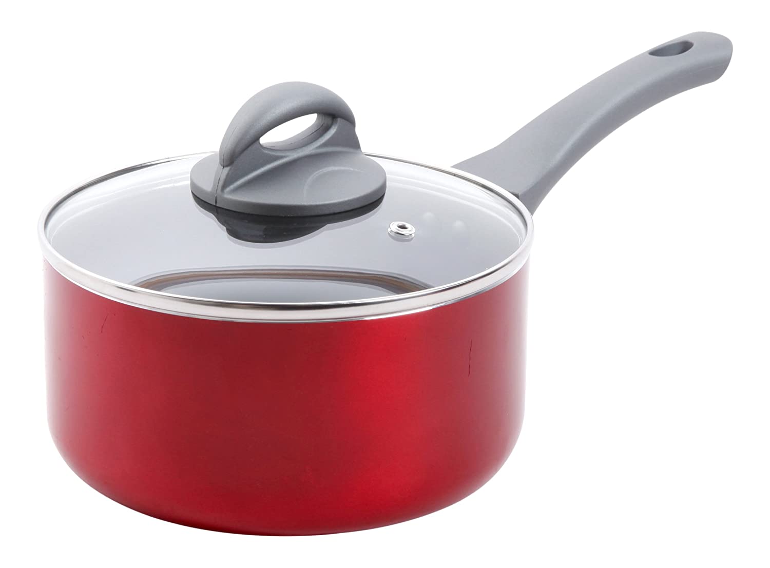 2QT AL SAUCE PANW/LID TRANS RED
