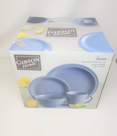 STONEWARE RND MATTE BLU 16PC SET