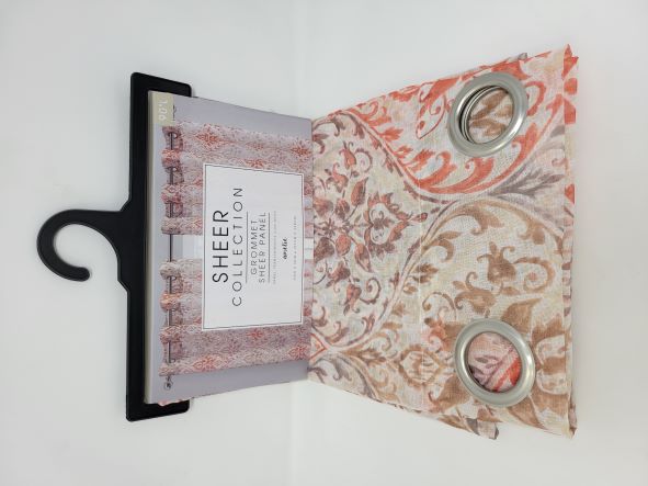 AMELIE GRMMET SHEER 55X90 CORAL