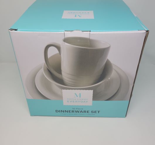 DINNERWARE GREY 16 PC SET