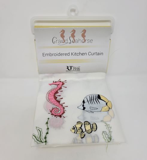 60"X36" SEAHORSE KITCHEN CURTAIN