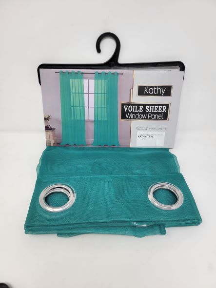 54"X84" TEAL SHEER CURTAIN