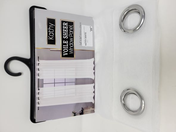 54"X84" WHITE SHEER CURTAIN