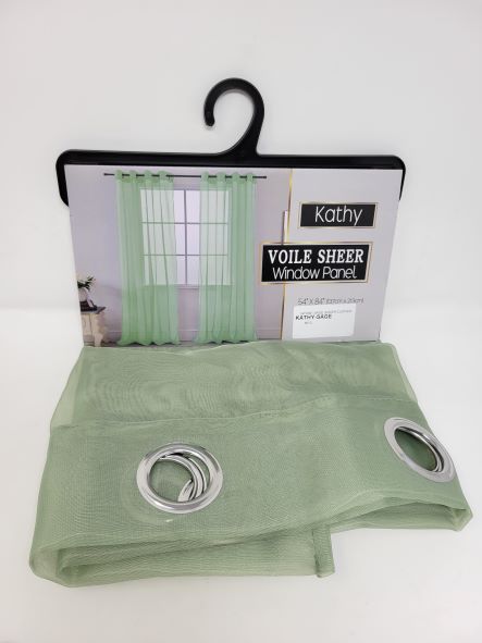 54"X84" SAGE SHEER CURTAIN