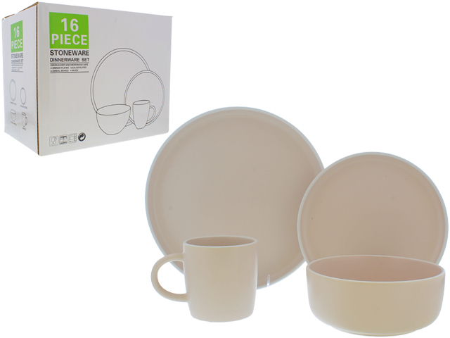 16PC BEIGE DINNER SET