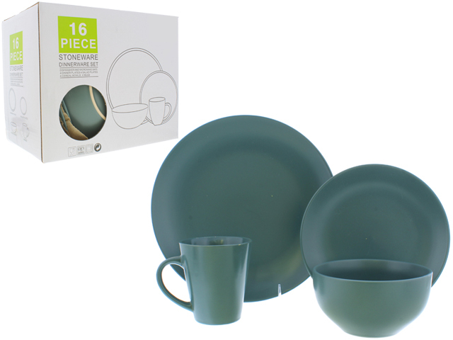 16PC GREEN DINNER SET