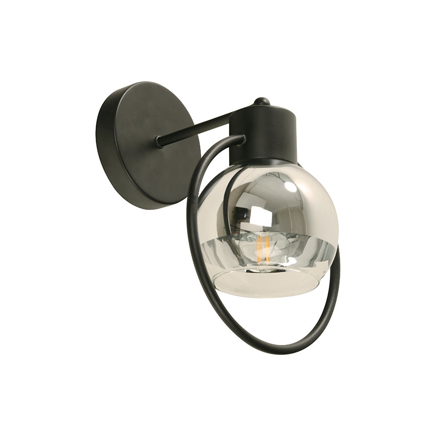 1L WALL LAMP BLK E27 40W