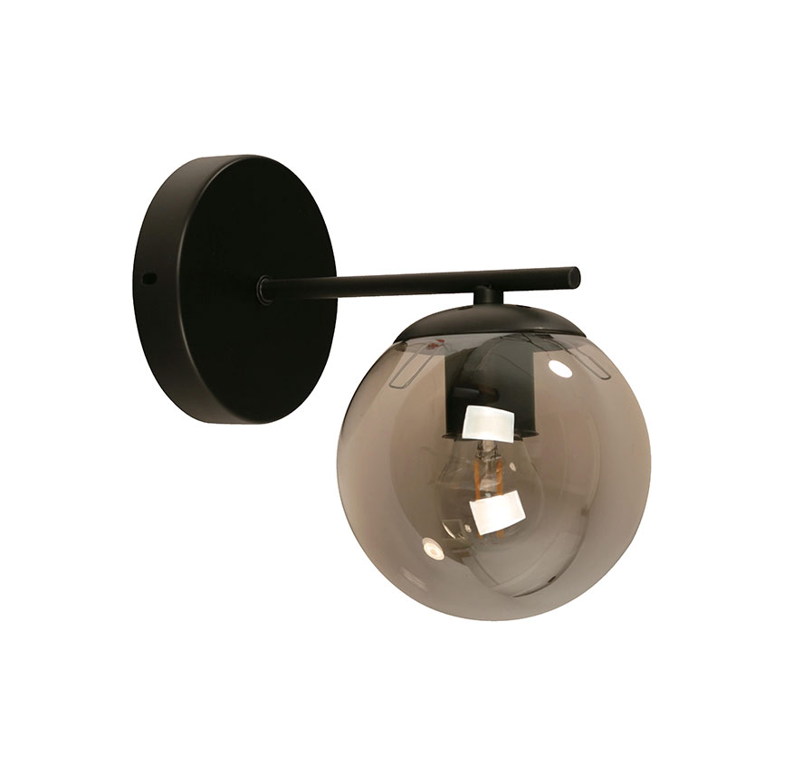 1L WALL LAMP  BLK E27 40W