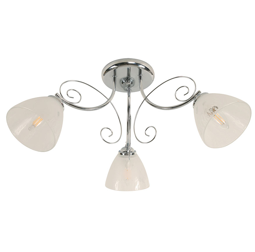 3L CEILING LAMP CHROME E27 40W