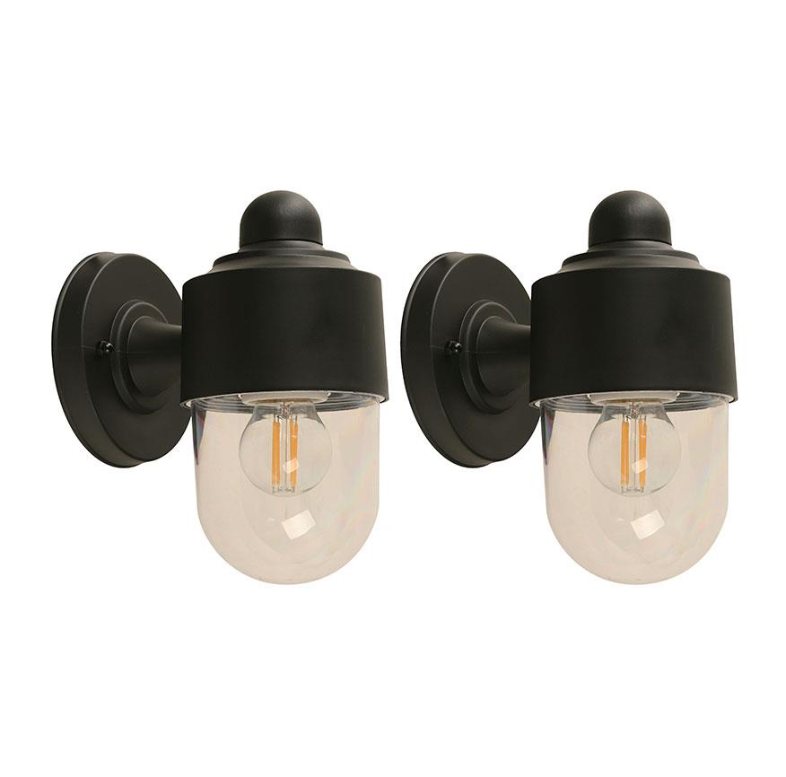 1L OUTDR WALL LMP BLK E27 10W