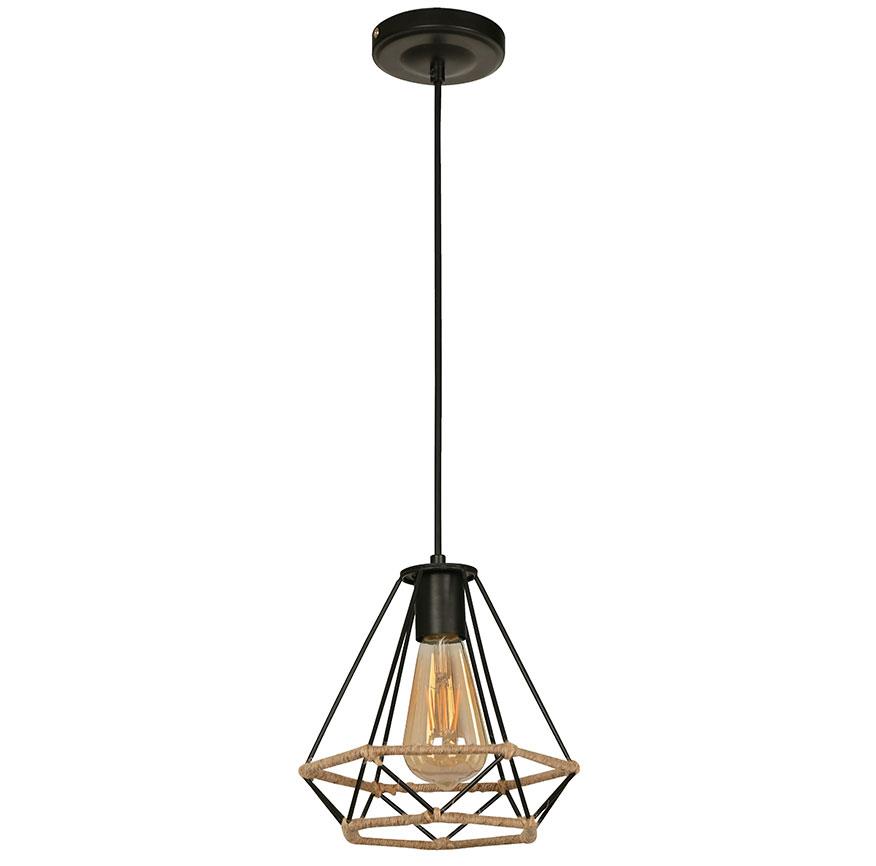 1L HANGING LAMP MATT BLK E27 40W