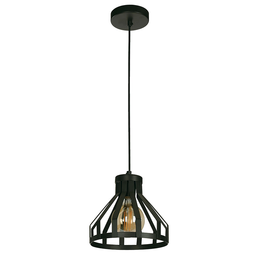 1L HANGING LAMP BLK E27 40W